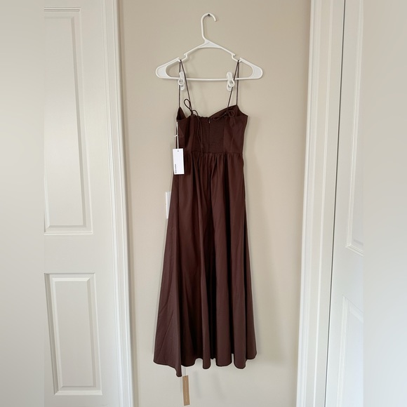 NWT New With Tags Reformation 1950s Style Vinny Midi Dress in Cafe Size 0 or XS - Picture 6 of 8